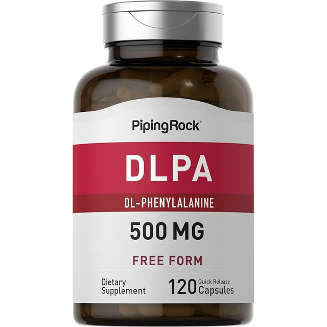 Piping Rock DLPA 500mg, 120 Capsules, Non-Gmo, Gluten Free, Free Form ...