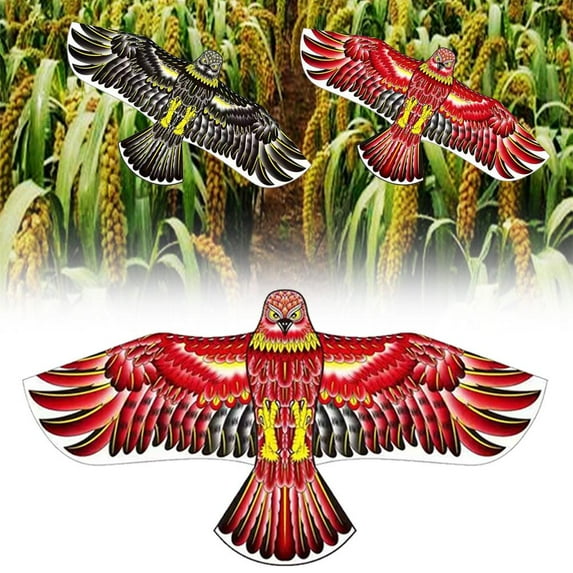 DLQT 1.2m Blue Eagle Leather Head Reinforcement + 20m Line Board Eagle Kite Baotou Eagle Kite Bird Scaring Bird