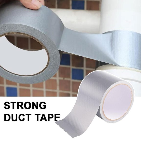 DLQT 20mm*10m Silver Single-Sided Cloth-Based Tape Strong Thick Waterproof Decorative Floor Repair Pipeline High Temperature Resistant Seamless Tape