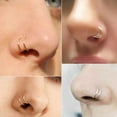thumbnail image 1 of DLQT 20pcs Gold C-Shaped Nose Rings, 1 of 8