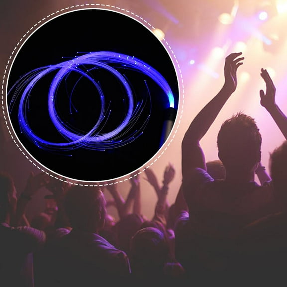 DLQT Black + Metal Gray Handle 7 Colors 23 Light Effects Rechargeable Fiber Optic Led Lighted Whip Go Colorful Dot Dance Whip Bar Nightclub Atmosphere Props