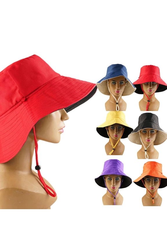 Black Rice M Sun Hat Female Spring And Summer Korean Version Student Double-Sided Fisherman Hat Foldable Ladies Outdoor Large Brim Sun Hat