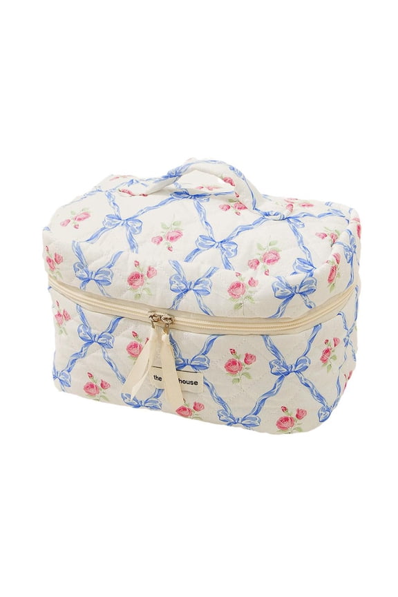 Misterolina Bow Bag Cosmetic Toiletry with Pink New Box Large Zipper