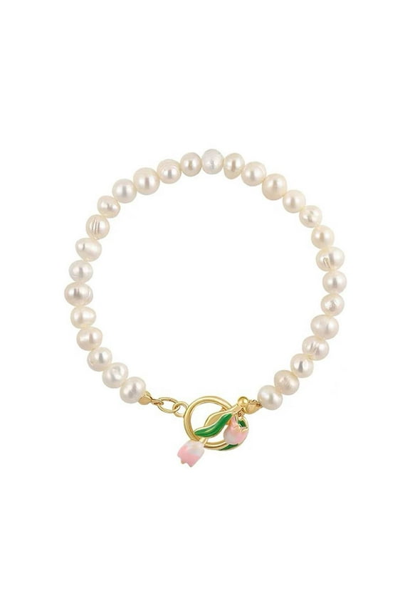 Bracelet Gold Japanese And Korean Small Fresh Tulip Bracelet Temperament Ot Buckle Niche Design Sweet Bracelet