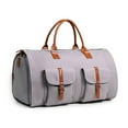 DLQT Grey New Convertible Travel Clothing CarryOn Duffel Bag 2 In 1