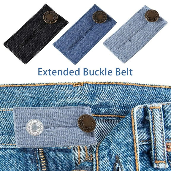 DLQT Jeans Expansion Belt Metal Denim Button Extension Buckle Belt Adjustable Extension Jeans 3 Colors Optional
