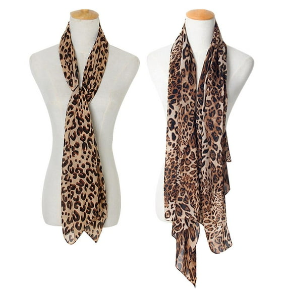 DLQT Leopard Print Scarf Autumn And Winter New Korean Chiffon Scarf