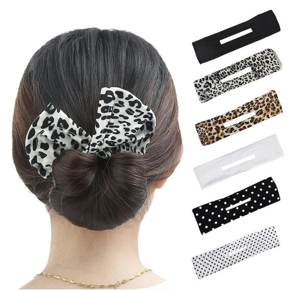 DLQT #Leopard Yellow Brown Lazy Hair Artifact Ball Head Twist Hair Twister Rotating Hair Band