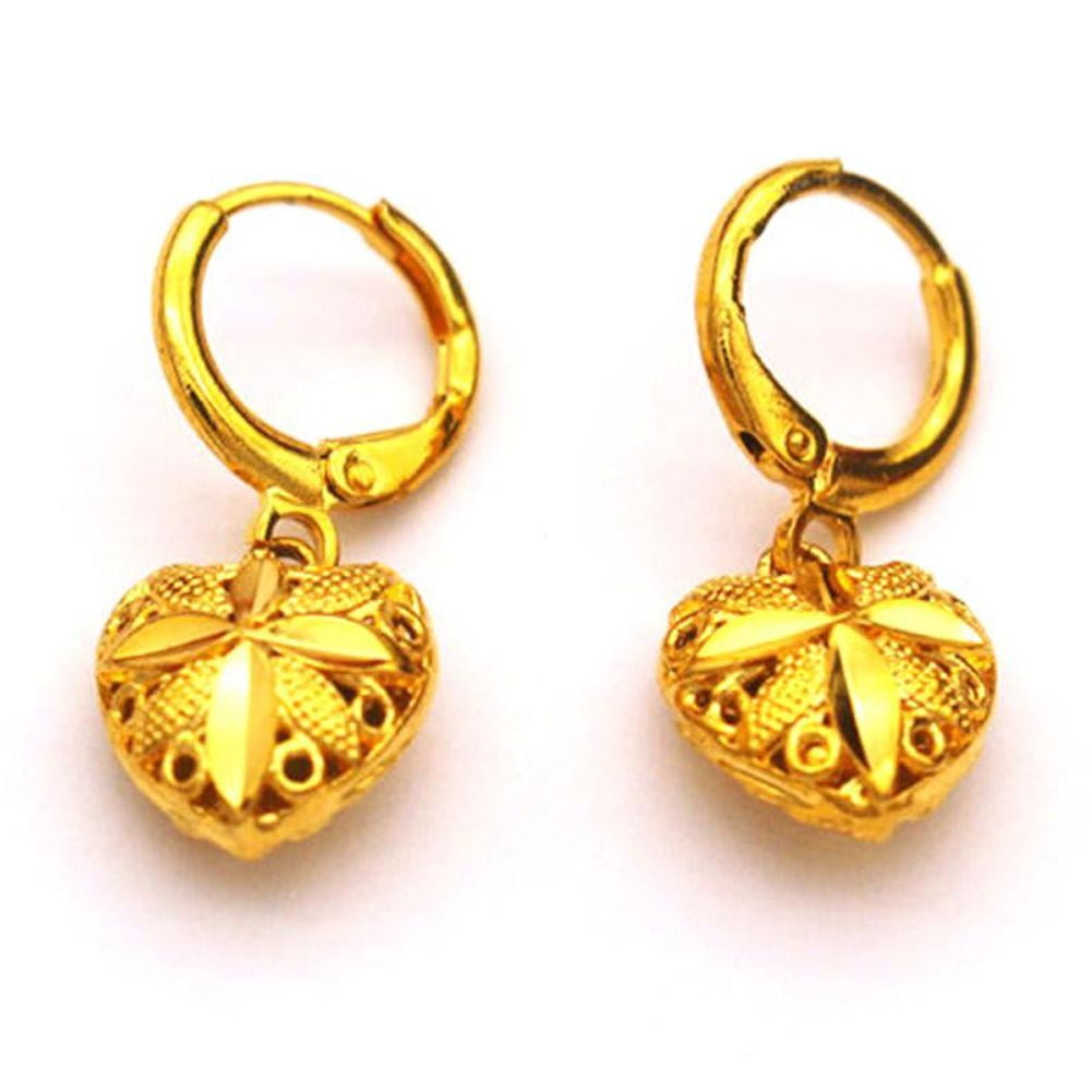 RUICHENYANGRUN DLQT Love Earrings For Women, Gold Sand Earrings, Love Earrings, Fashion Gold Sand Earring Accessories