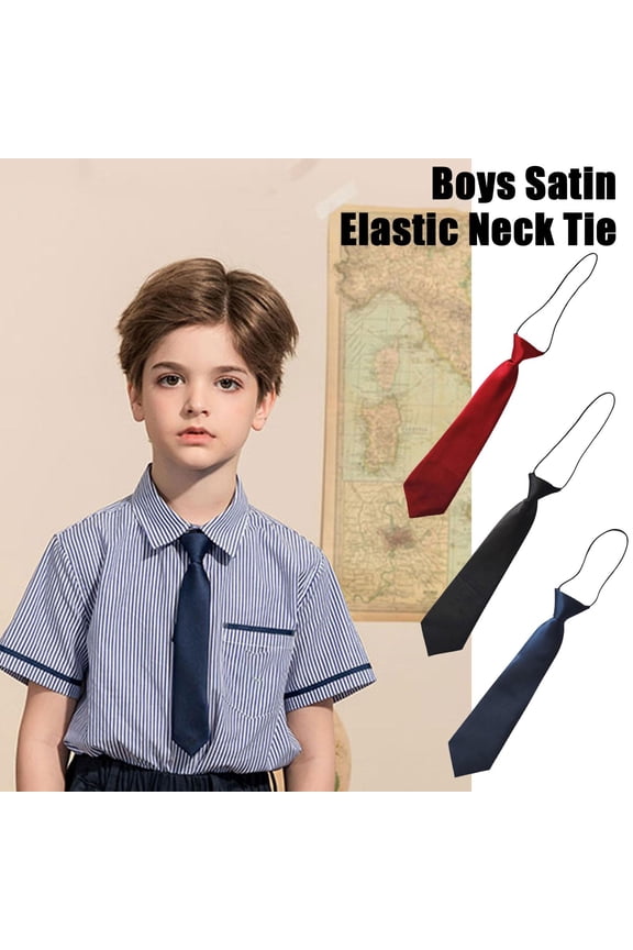 DLQT Navy Blue Free Tie Short Children'S Cute Decoration Casual Uniform Accessories