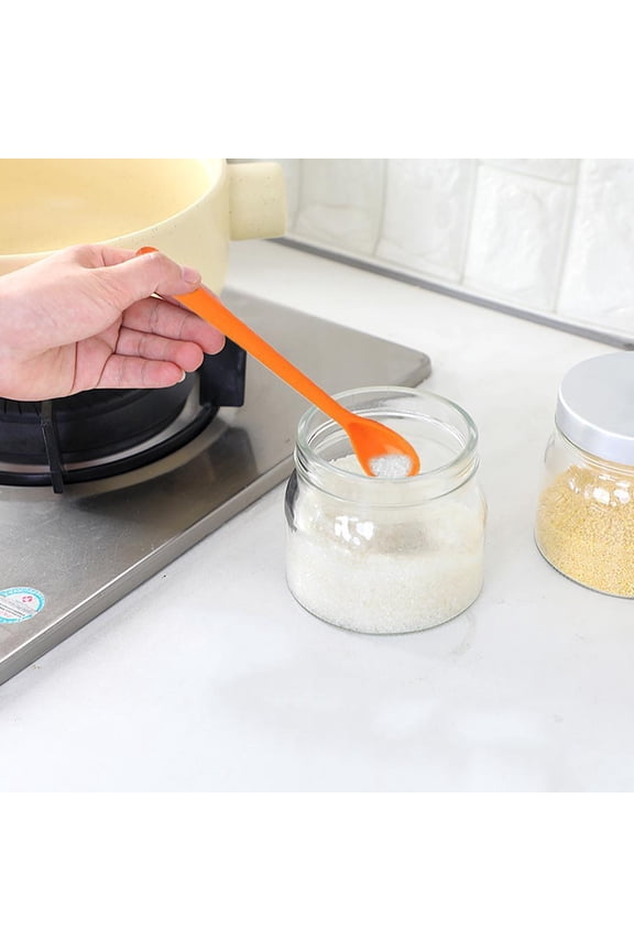 DLQT Random Color One By One Selling Colorful Plastic Long Handle Coffee Spoon Melamine Stirring Spoon Tableware Soup Spoon Spoon