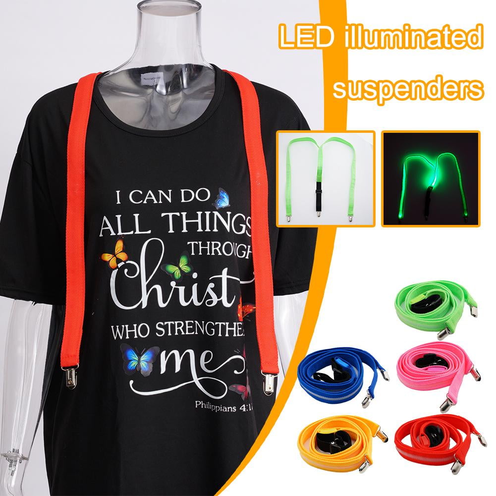 DLQT Red Led Luminous Suspenders - Walmart.com