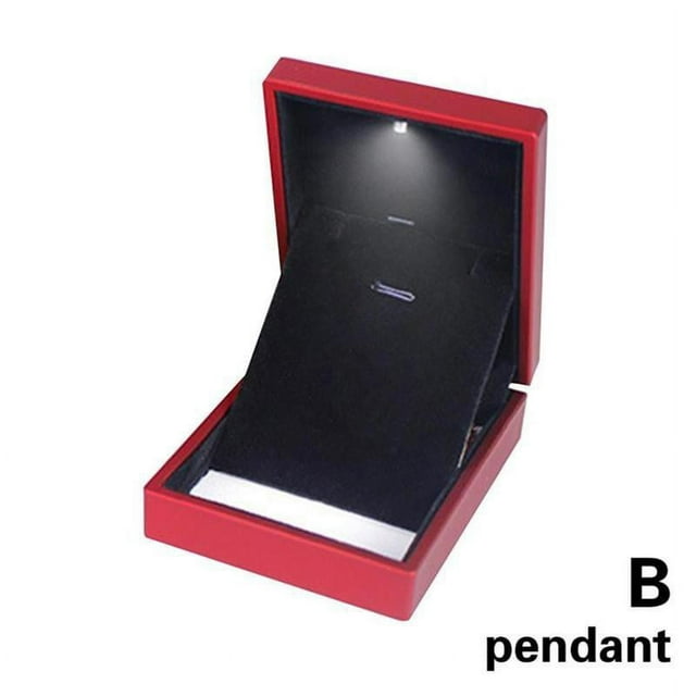 DLQT Red Light Box Pendant Box Led Light Jewelry Box
