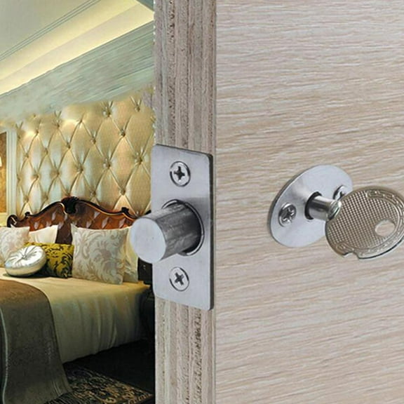 DLQT Set Of Stainless Steel Pipe Well Door Lock Invisible Lock Cross Key Lock Strong And Weak Water And Electricity Well Lock Hidden Fire Door Fireproof Lock