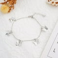 thumbnail image 1 of DLQT Silver 5 Butterfly Beach Foot Ornaments Hollow Butterfly Pendant Handmade Anklet, 1 of 8