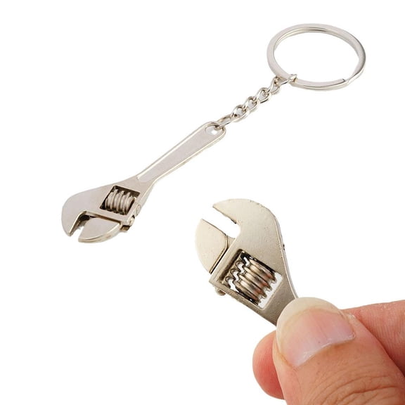 DLQT Silver Multi-Function Mini Wrench Portable Hand Tool Jaw Wrench Keychain Universal Adjustable Wrench