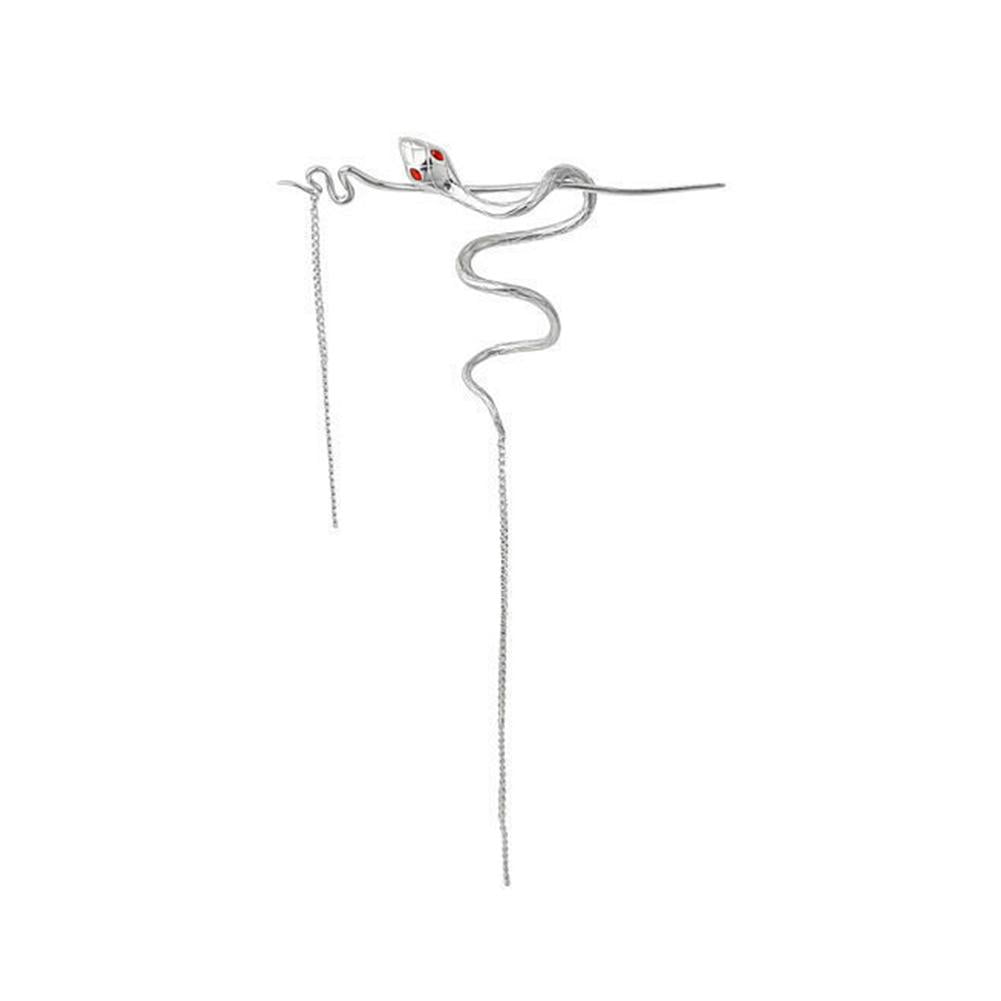 DLQT Snake-Shaped Diamond Tassel Hairpin Korean Snake-Shaped Diamond Tassel Hairpin Ins Niche High-End Hairpin Hairpin Light Luxury Hair Accessories
