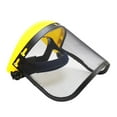 DLQT Yellow Top Mowing Hat Mowing Hat Garden Wire Mesh Protective Mask
