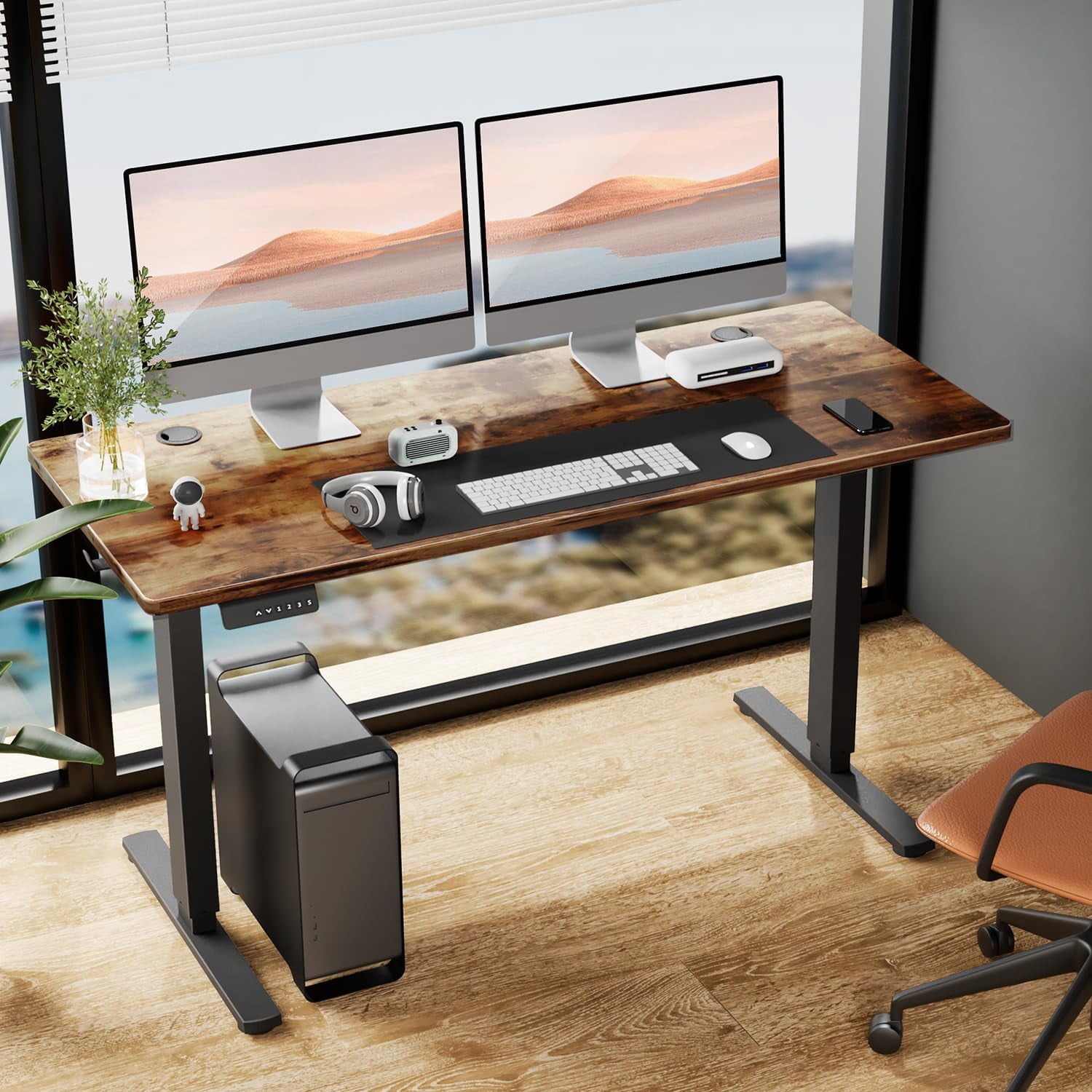 DLQZ Standing Computer Desk, Office Table Adjustable Height, Lift ...