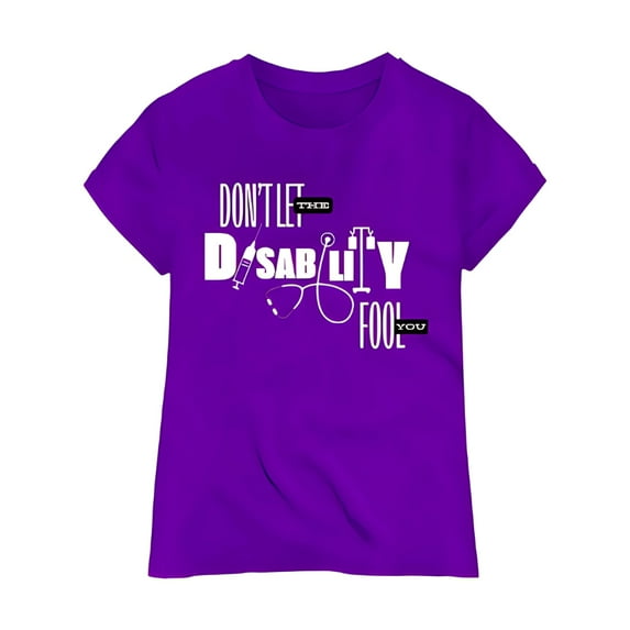 "DLTdFY" Logo T-Shirt Purple