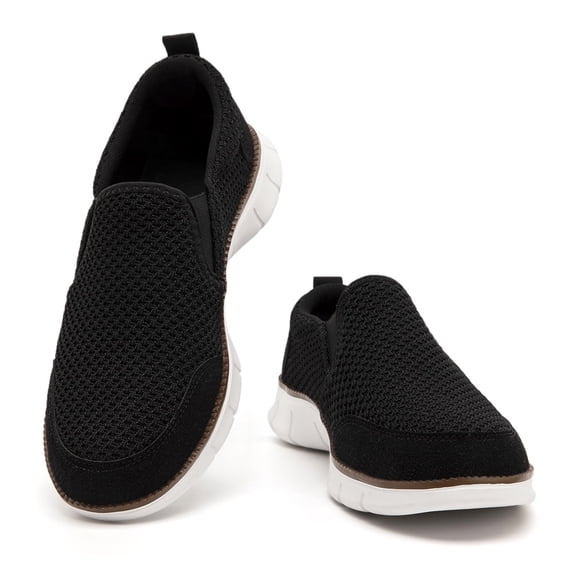 DLWKIPV Mesh Slip-On Walking Shoes, Breathable Lightweight Casual Sneakers, Non-Slip Comfortable Loafers for All-Day Wear