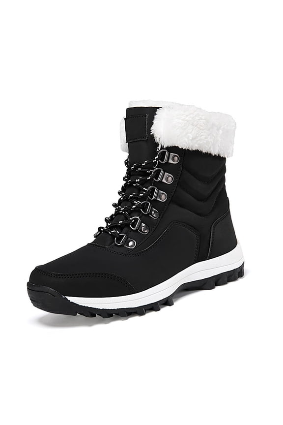 Waterproof Winter Hiking Boots for Women - Fleece-Lined Insulated Snow Boots with Non-Slip Outsole