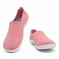 thumbnail image 1 of DLWKIPV Women's White Flyknit Slip-On Shoes - Breathable Lightweight Casual Loafers for Daily Wear(pink,5.5), 1 of 6