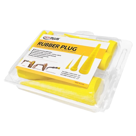 DLYYPLUS Hydraulic Oil Service Plugs, Universal Industrial Oil-Resistant NBR Rubber Plugs, Hydraulic Oil Hose Line Plugs for Joints, Irrigation, 2 Large, 4 Medium, 4 Small (Size Range: 0.04in-1.7in)