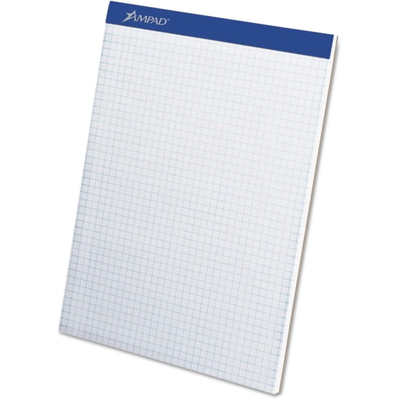 DLYone Quad Ruled Graph Paper Pads, 8.5x11.75", 100 Sheets, Double-Sided 4x4, White, 20-210