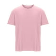 thumbnail image 1 of DLfVUB Mens Basic Tees Tops Crew Neck Solid Color Cotton T-Shirt Short Sleeve Big and Tall Loose Breathable Shirts Summer Casual Everyday T-Shirts Pink XXXL, 1 of 4