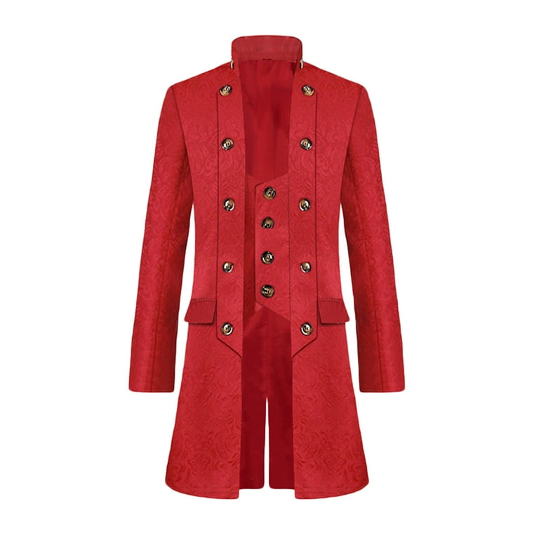 Mens red tailcoat jacket best sale