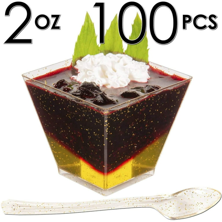 https://i5.walmartimages.com/seo/DLux-100-x-2oz-Square-Mini-Dessert-Cups-Spoons-Gold-Glitter-Clear-Plastic-Parfait-Appetizer-Cup-Small-Reusable-Serving-Bowl-Tasting-Party-Desserts-Ap_9944c70e-ac10-41cc-9670-3e572a5d5e86.0b6d72cabf97850f3b0d2312696bf100.jpeg?odnHeight=768&odnWidth=768&odnBg=FFFFFF