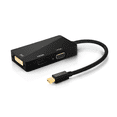 thumbnail image 1 of DM-HI17 3-in-1 Mini DisplayPort (Mini DP) Thunderbolt to HDMI / VGA / DVI Adapter Cable Converter Full HD 1080p for Apple Mac Book MacBook Pro MacBook Air Mac mini(Black), 1 of 10