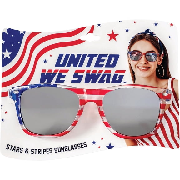 DM Merchandising Patriot Pride Stars & Stripes Mirrored Sunglasses - Single Pack