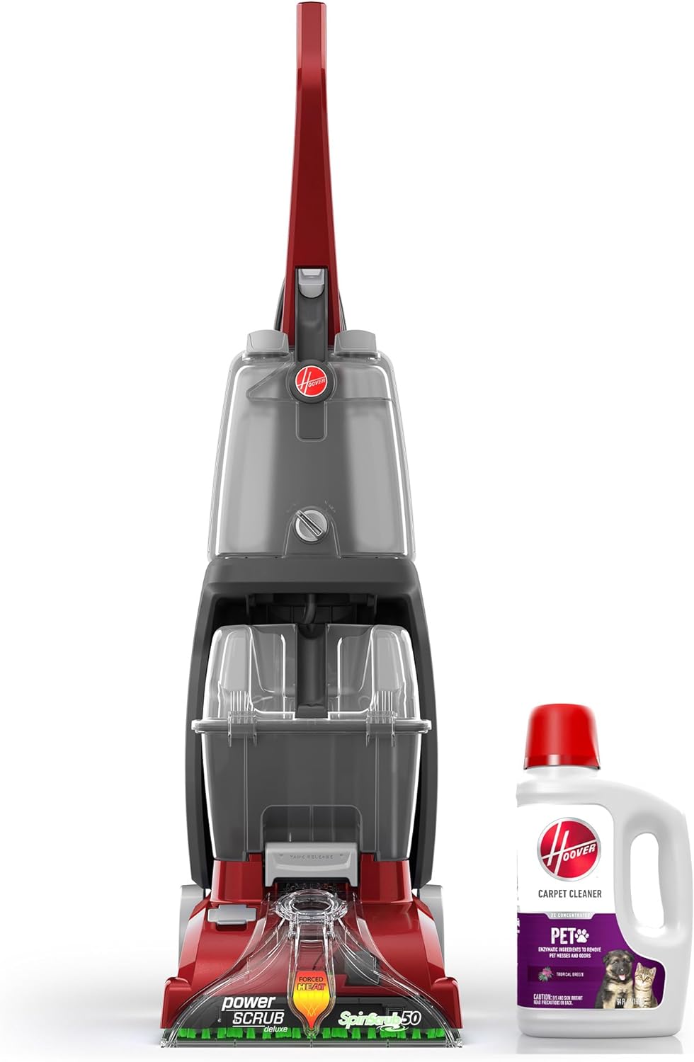 DM PowerScrub Deluxe Carpet Cleaner Machine, Upright Shampooer