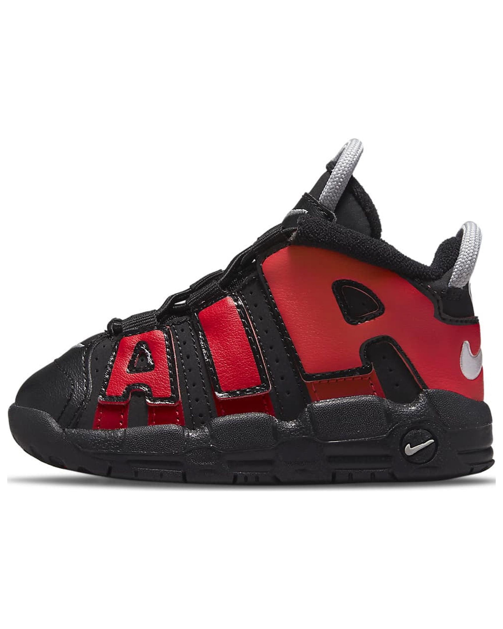 nike air uptempo red and black