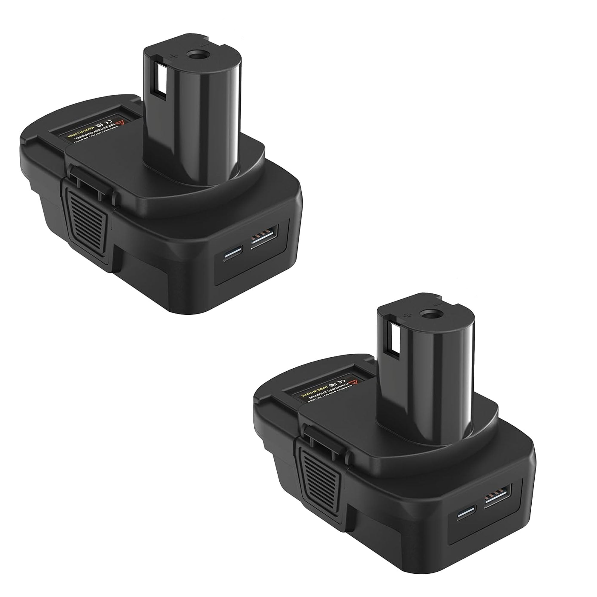 DM18RL Battery Adapter Converter with USB & Type-C Port for Use with Ryobi 18V Lithium Battery Tools, Converts De*Walt 20V Li-ion or Mil*Wau*kee 18V Li-ion Battery to Ryobi 18V Li-ion Battery