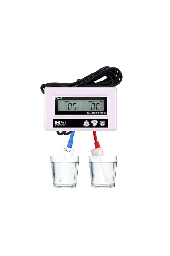 DM3 Online Dual TDS EC Meter TDS EC Water Quality Tester HD LCD Display Dual Probe Drinking Water Pool Aquarium PH Meter