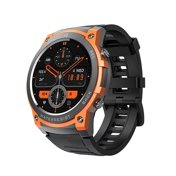 DM55 1.43" Smartwatch with Bluetooth Calling, Zinc Alloy Metal Body Fitness Watch, 400mAh Large Battery, Heart Rate & Sleep Monitor, Activity Tracker for Android iOS, Black