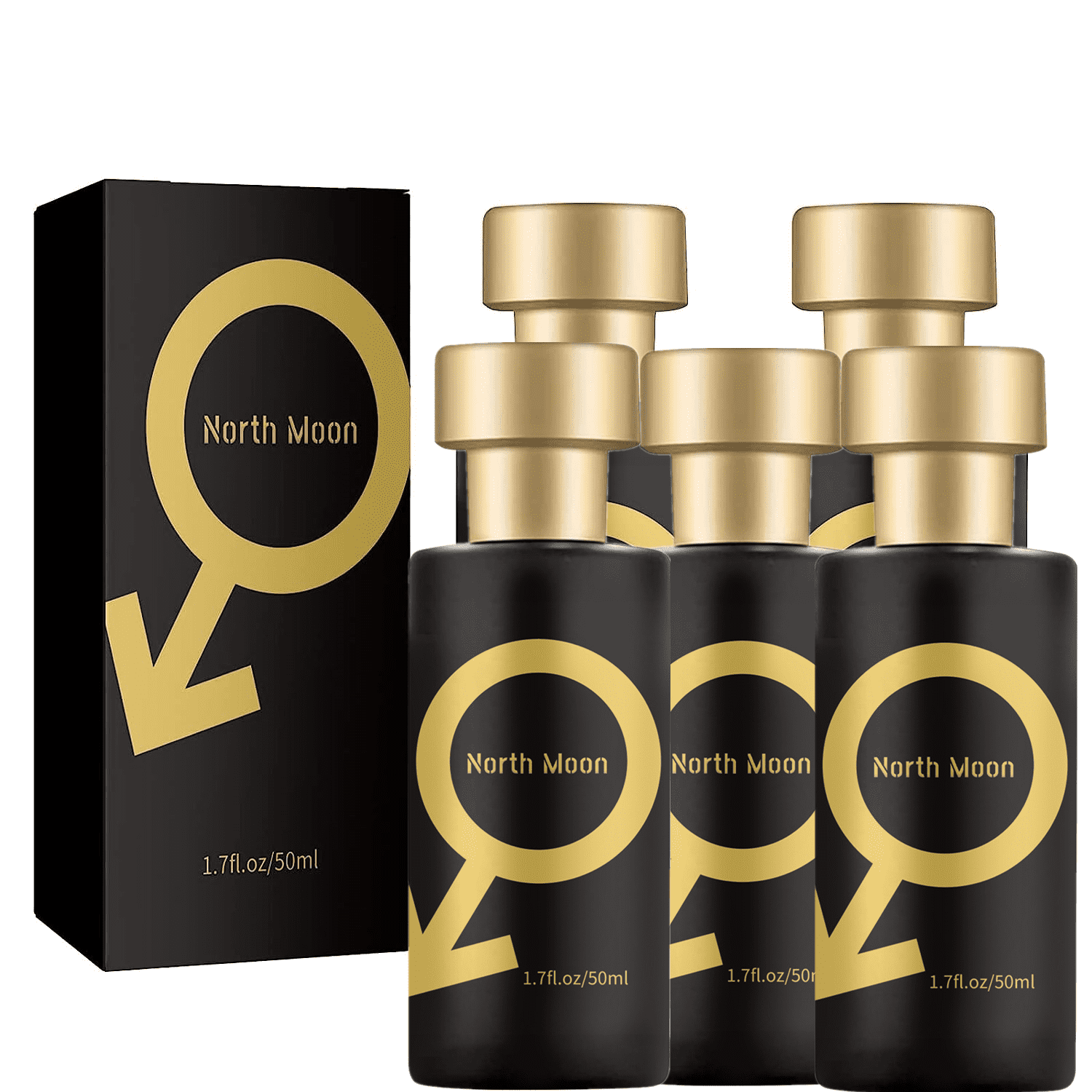 DMAIP Luring Her Perfume for men, Golden pheromone cologne for men Attract  women, 50 ml (Men/5pcs) 