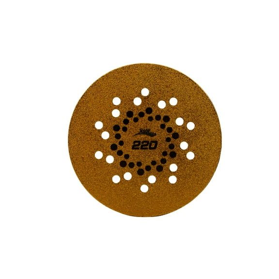 DMAXX 220 Grit Round Diamond and Steel Sandpaper Alternative – Professional Heavy Duty Surface Removal Pad – 6x Faster – lasts 5x Longer – Clog free – Fits 5” Standard Orbital Sanders