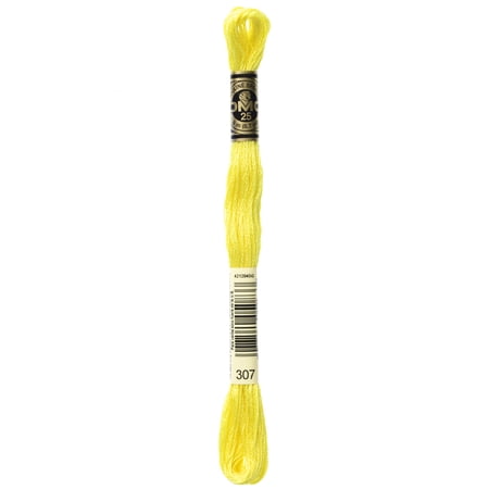 DMC Mouline 117-307 Six-Strand Embroidery Thread, Lemon, 8.7-Yards