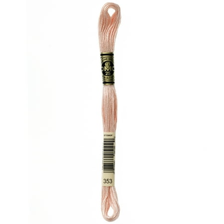 DMC Mouline 117-353 Six-Strand Embroidery Thread , Peach, 8.7-Yards