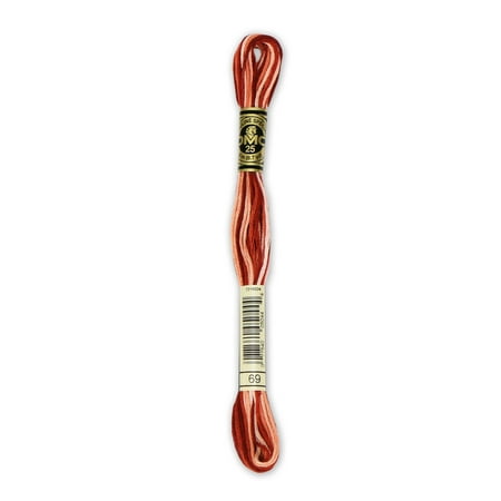 DMC 6-Strand Embroidery Cotton 8.7yd-Variegated Terra Cotta, Pk 12, DMC