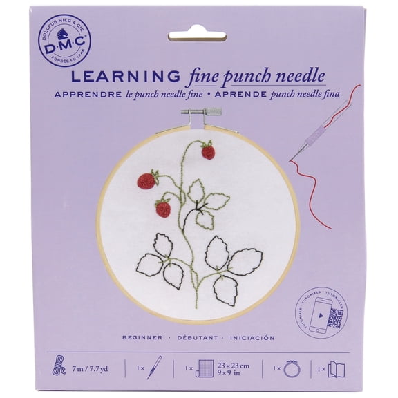 DMC 7.75 in x 6.75 in Learning Kit-Fine Punch Needle