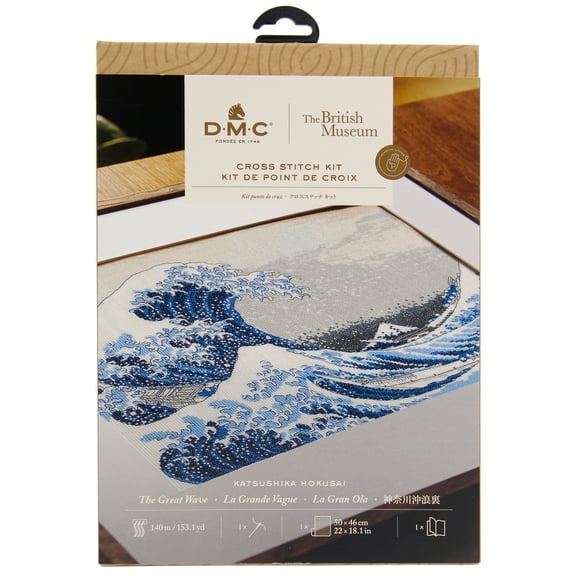 DMC Advanced Cross Stitch Kit-The Great Wave By Katsushika Hokusai
