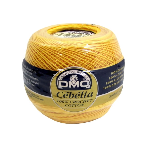 DMC Cebelia Crochet Cotton 20 Med Yellow