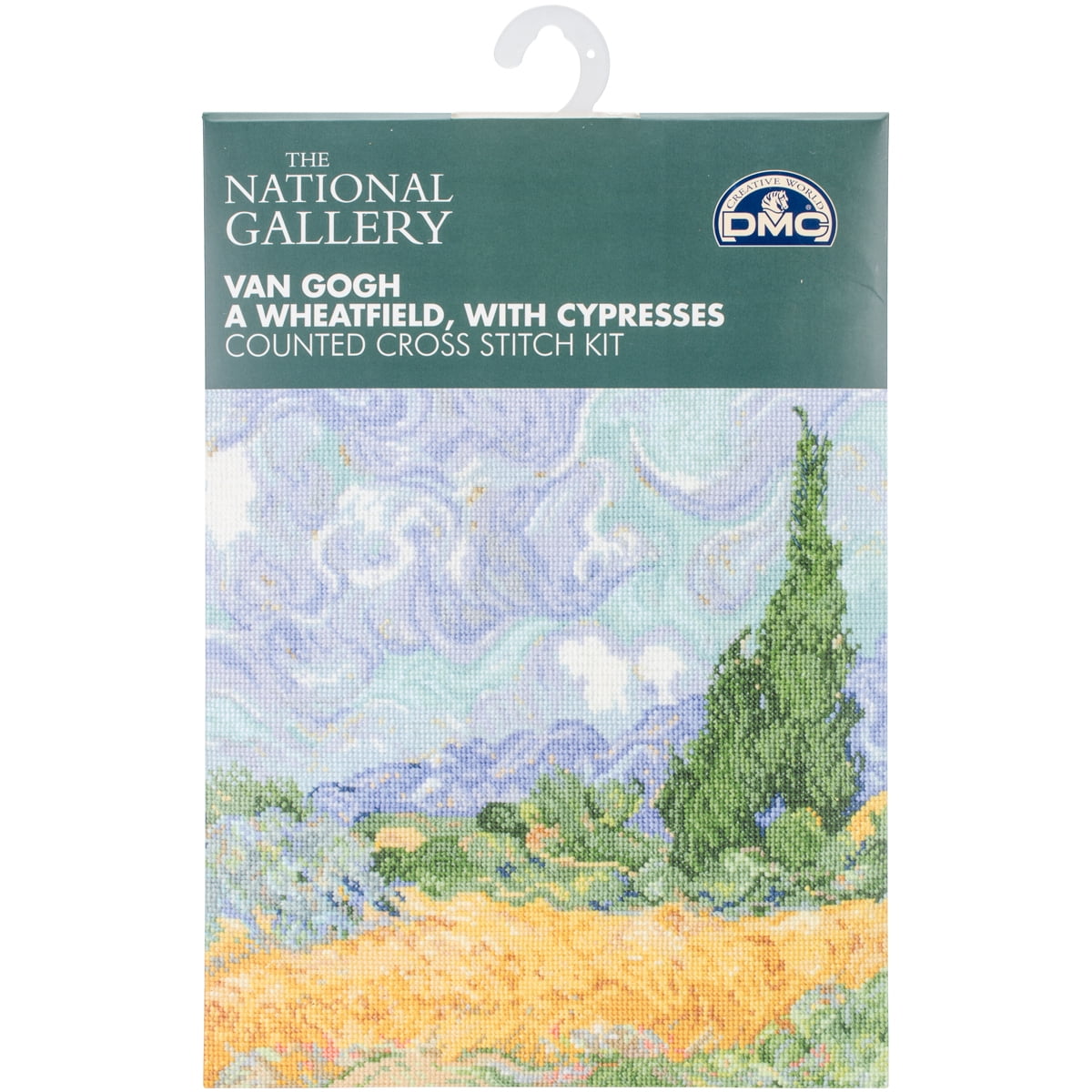 DMC Counted Cross Stitch Kit 11.5"X9"-Van Gogh's A Wheatfield (16 Count)
