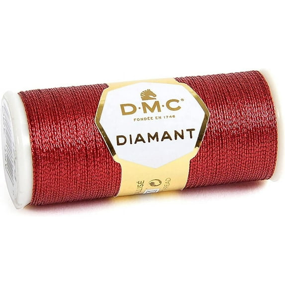 DMC Diamant Metallic Thread 38.2yd-Red Ruby
