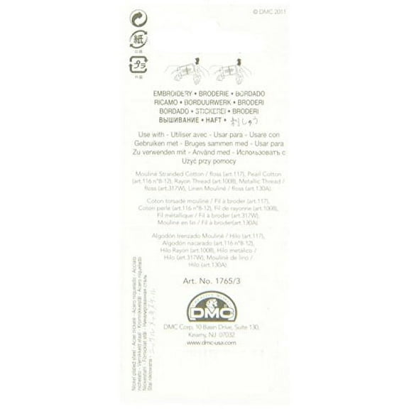 DMC Embroidery Hand Needles-Size 3/9 16/Pkg